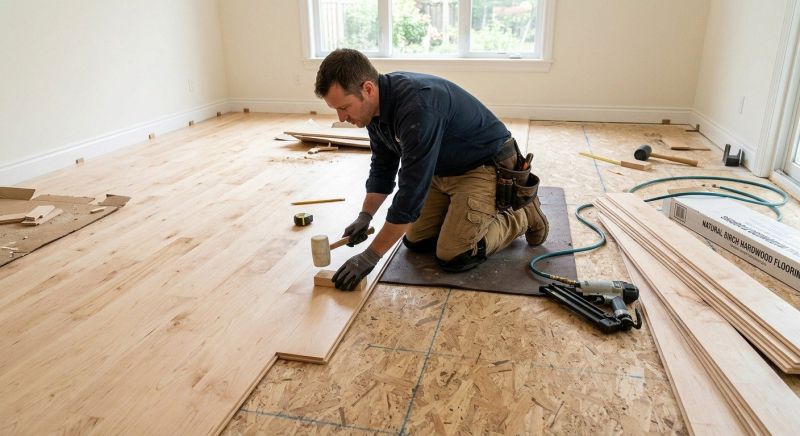 Birch Floor Installation in Racine, WI
