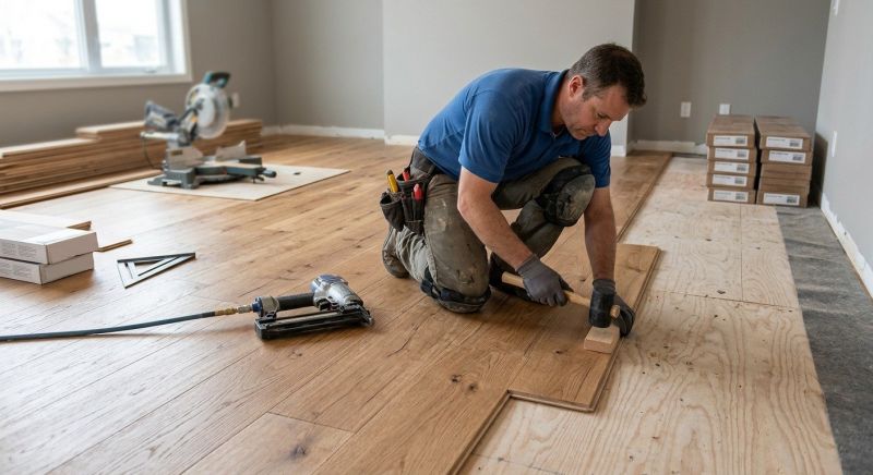Hardwood Floor Installation in Kansasville, WI
