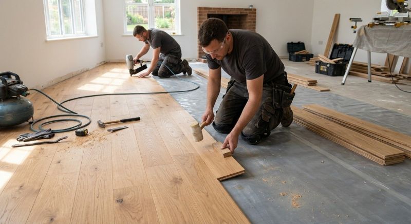 Oak Floor Installation in Big Bend, WI