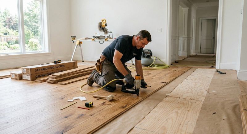 Oak Floor Installation in Burlington, WI