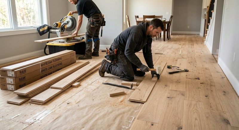 Oak Floor Installation in Franklin, WI