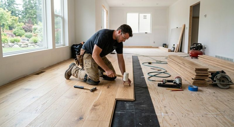 Oak Floor Installation in Kansasville, WI
