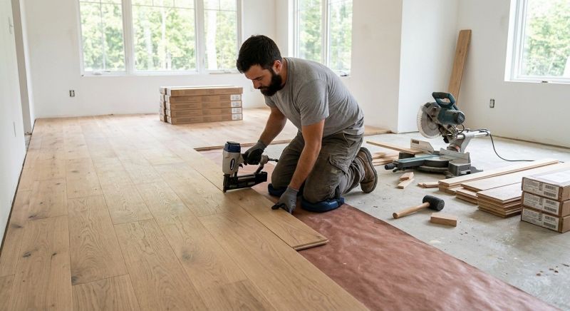 Oak Floor Installation in Waterford, WI
