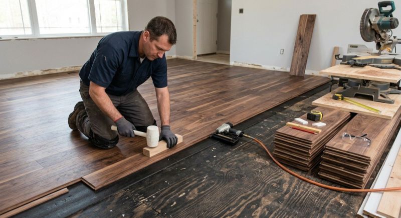 Walnut Flooring Installation in Racine, WI