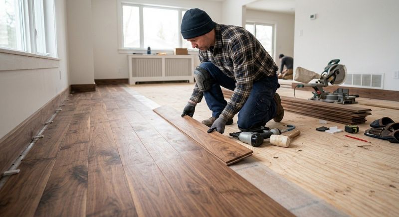 Walnut Flooring Installation in Racine, WI