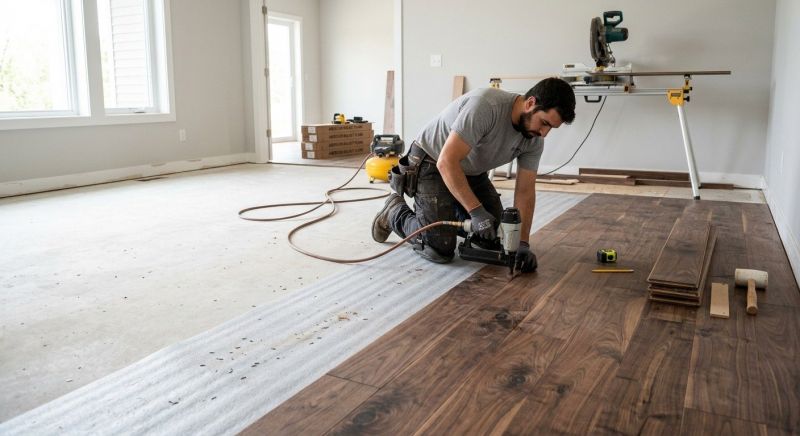 Walnut Flooring Installation in Racine, WI