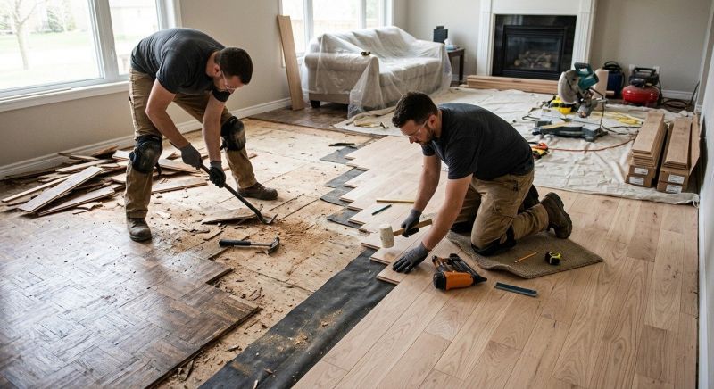 Wood Floor Replacement in Oak Creek, WI